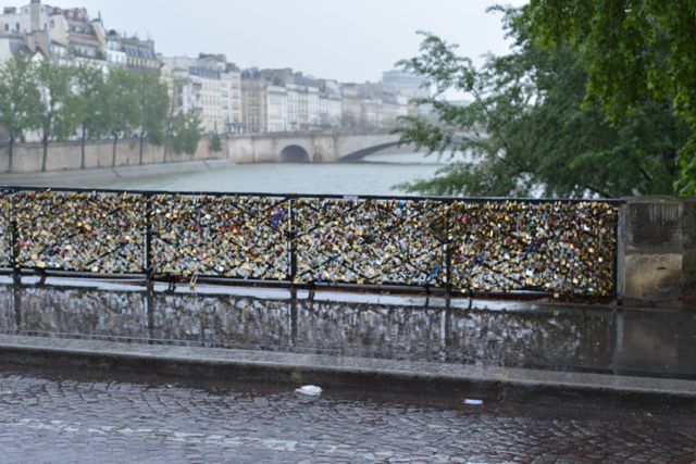 Love Locks on the Pont Des Arts Bridge Paris France