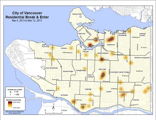 Crime Map - Mr Locksmith Vancouver