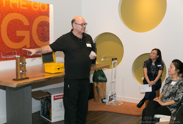 Terry Whin-Yates from Mr. Locksmith Open Safe Demo at the Kitilano Business Leaders Meetup