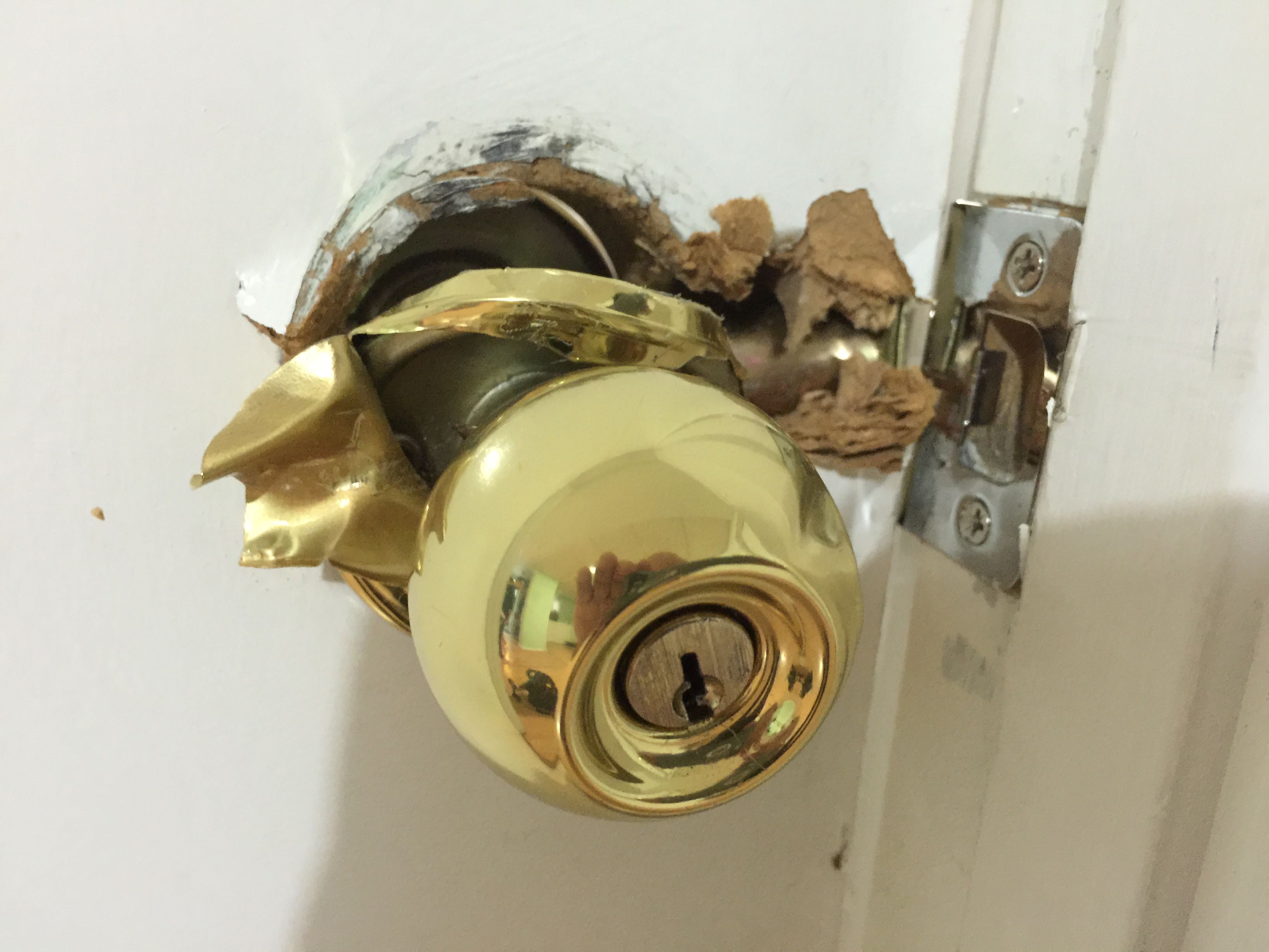 Mr. Locksmith Bedroom Lock destroyed by customer