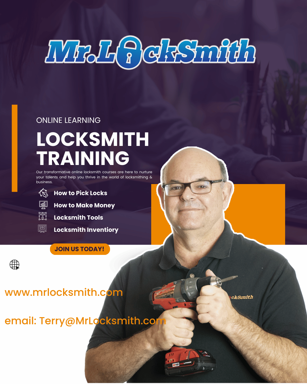 Beginner Locksmith Class – Online Training with Terry Whin-Yates