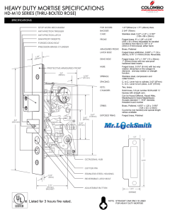 Colombo Mortise Lock 