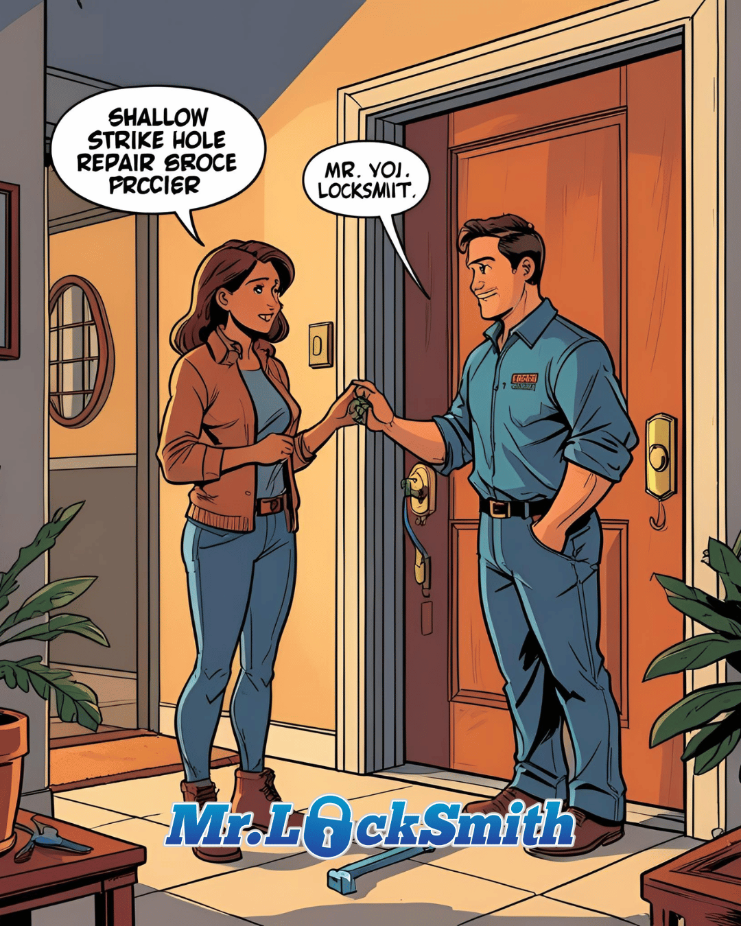 Mr. Locksmith™ – Deadbolt Won’t Lock Shallow Strike Hole Fix!