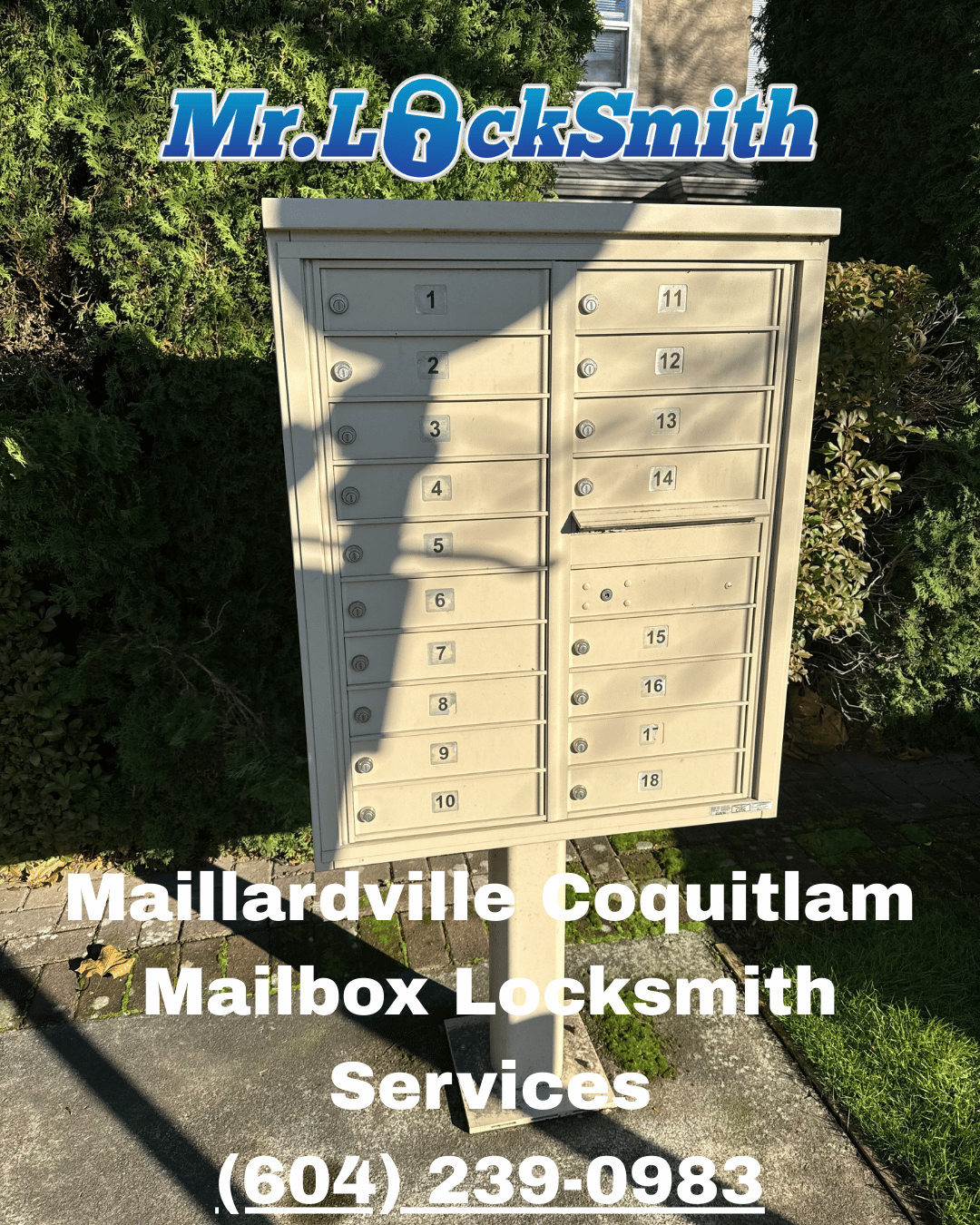 Mailbox Locksmith Maillardville Coquitlam BC