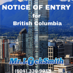 NOTICE OF ENTRY for British Columbia